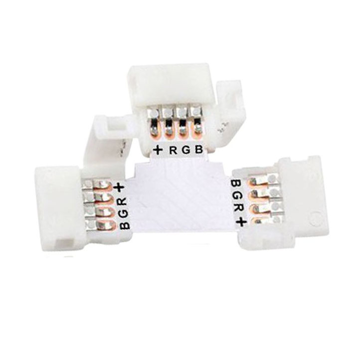 T Shape 4 Pin Solderless LED Fast Conector Accessories For Width 10mm RGB LED Strip Lights